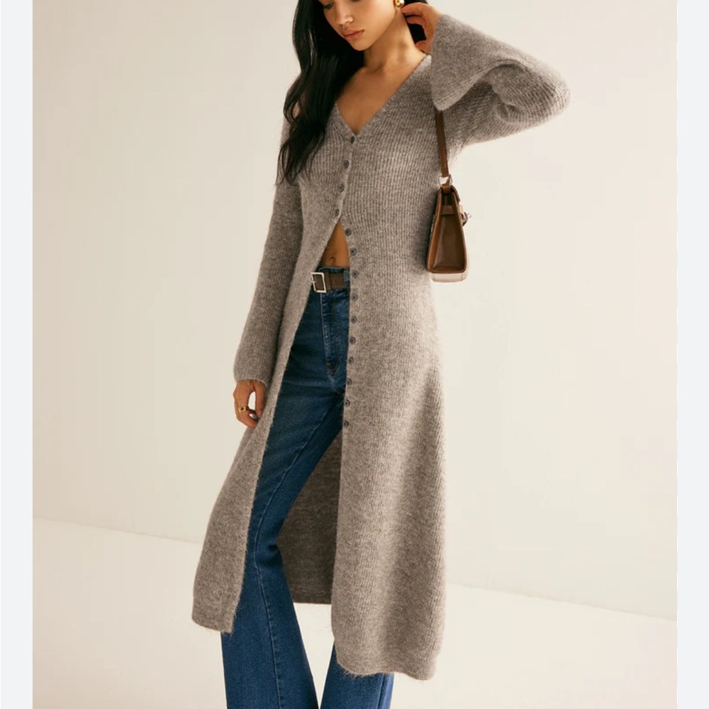 NWT Commense Gray Long Cardigan Sweater